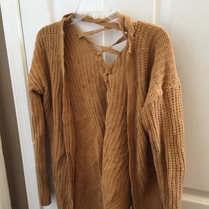 FINAL MARKDOWN Ladies pink rose sweater medium